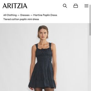 SOLD — Aritzia Martine Poplin Black Dress
